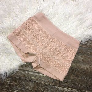 ENDLESS ROSE Nude Pink Lace Shorts
